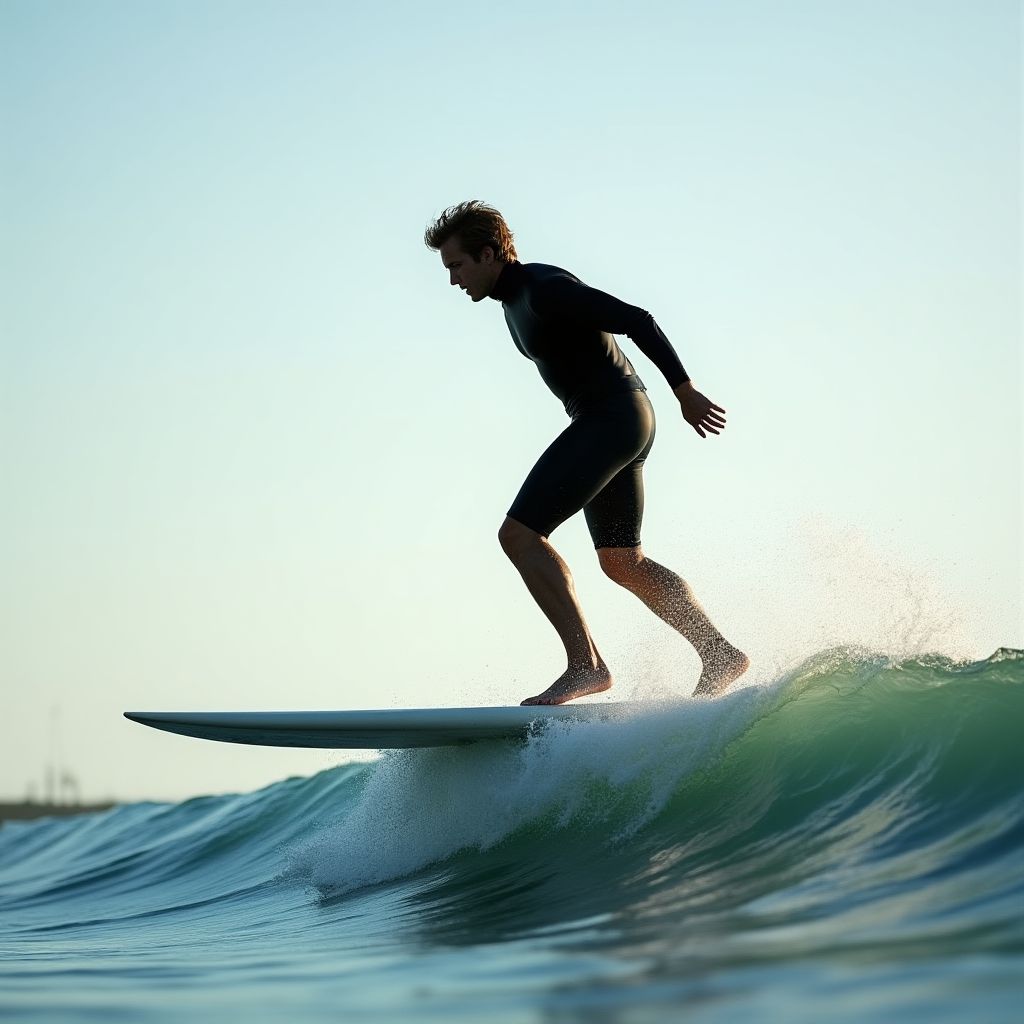 Longboarder gracefully walking on their board