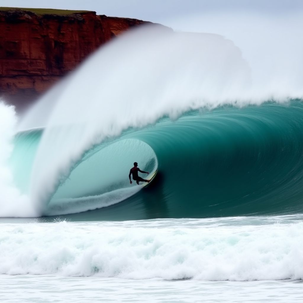 Powerful wave at Bells Beach, Victoria